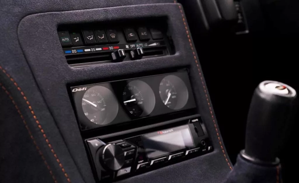 S13 interior modified with gauges in the center console